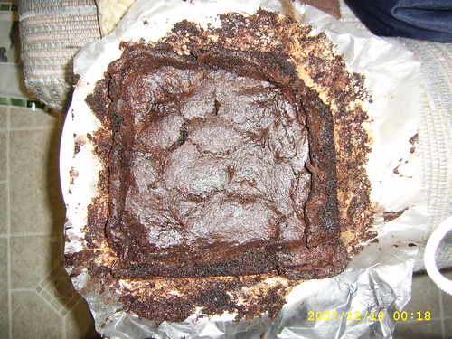 Brownies out of oven