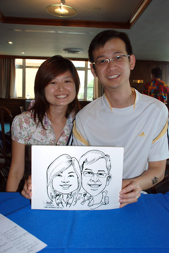 Caricature live sketching Temasek Fun Day 15