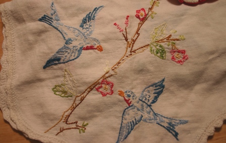 vintage bird embroidery
