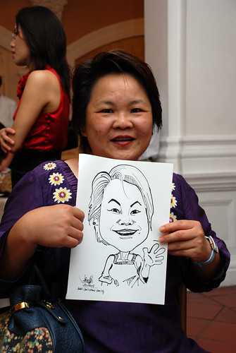 Caricature live sketching for wedding dinner 1