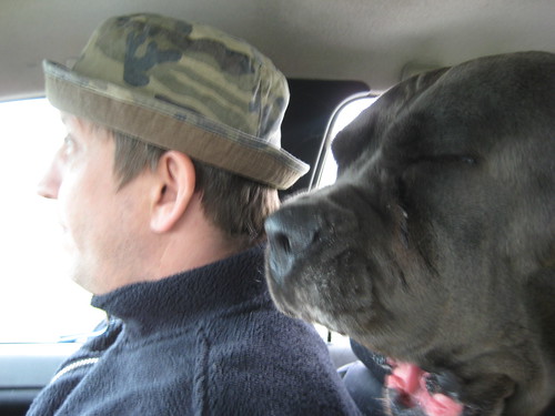 Me and Blue in the car