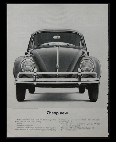 Note the use of the old standby Helvetica Reminiscent of the old VW ads