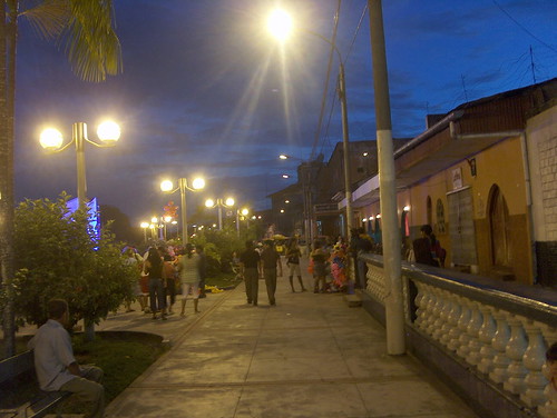 Downtown Iquitos at night