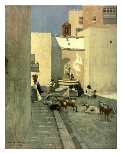 016-Una fuente en un barrrio popular de la Valletta-Malta 1910- Vittoria Boron