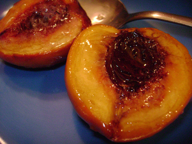 baked peaches with ginger