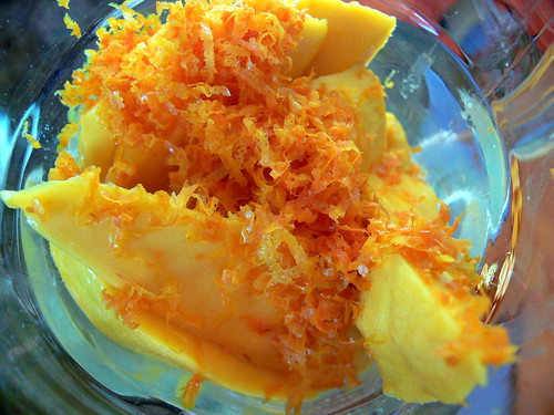 Tangelo zest and mango