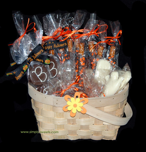 Halloween basket of chocolates