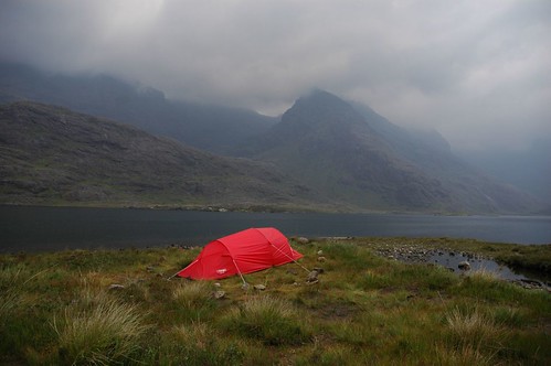 Camping on the shores of loch Coruisk