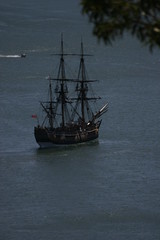 Endeavour at anchor