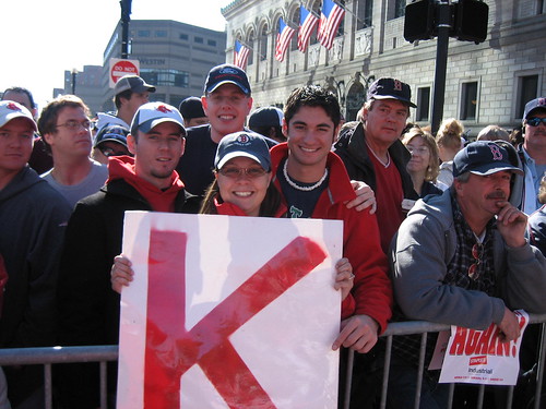Me, Eric, Brian and Chris with K-Men's "K" Sign