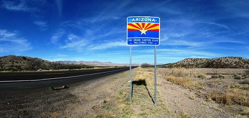 Entering Arizona, USA