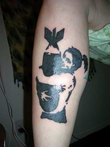 Re Banksy tattoos Post by ipow on Apr 5 2010 133pm image banksy tattoos