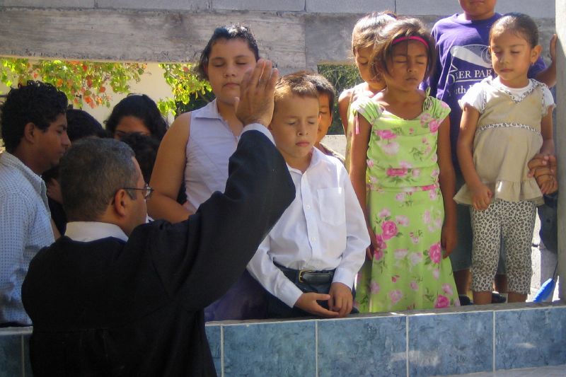Children during Prayer