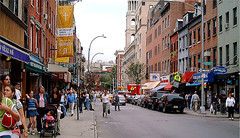 a street in Manhattan; photo by Scandblue