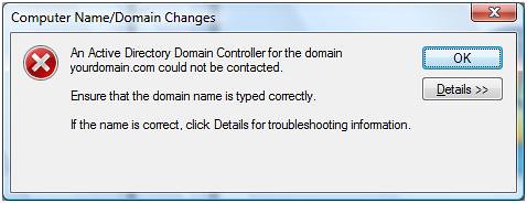 Win Xp Domain Controller Could Not Be Contacted