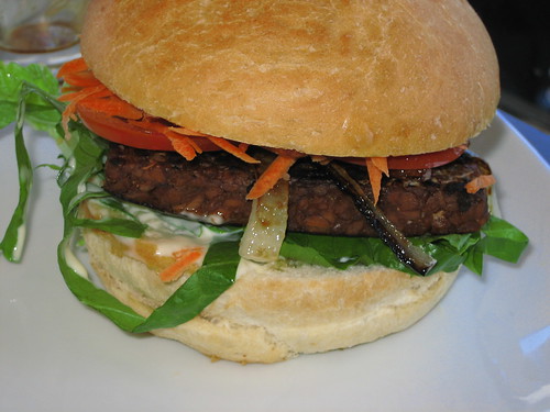 tempeh burger at source foods