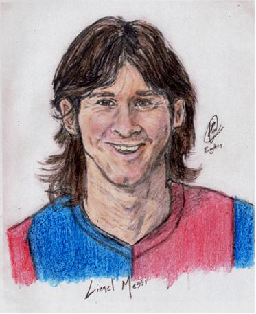 Lionel Messi painting
