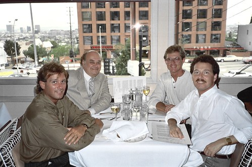 The original Spago on Sunset Blvd, 1988 - Todd Morrow, Shel Dorf, Alan Light, Rick Best