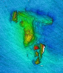 Multibeam sonar image - Devon Coast