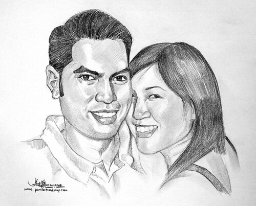 Couple portraits in pencil 030108