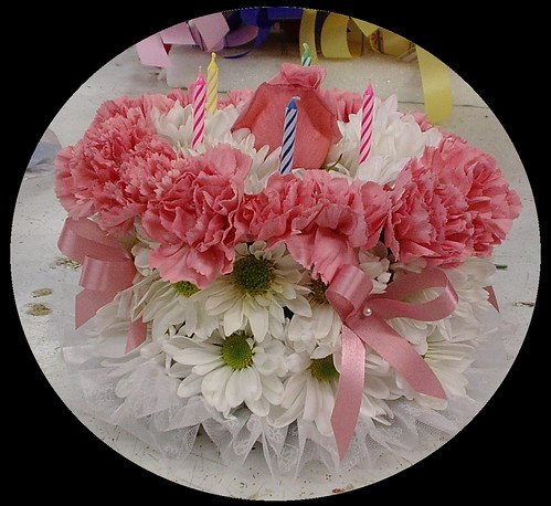birthday cake flower