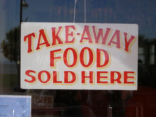 Take-away food sold here