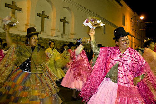 Dancing in front of the church