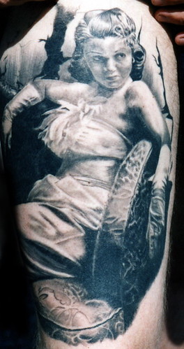 Mistress Black and gray tattoo by 