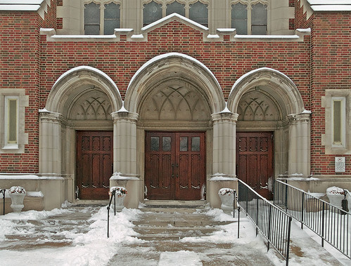 Saint Elizabeth, Mother of John the Baptist Roman Catholic Church in Saint Louis, Missouri, USA - front door
