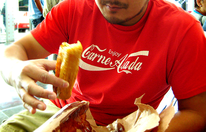 Me Eating a Fried Tamale