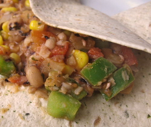 vegan vegetable bean burritos