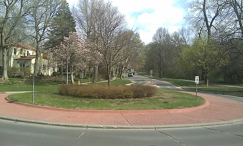 Roundabout at Elmwood Park