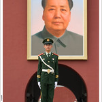 Mao's portrait at Tiananmen Square 天安門