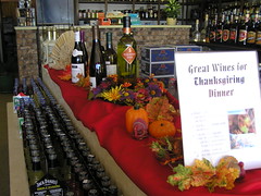 Thanksgiving wine display