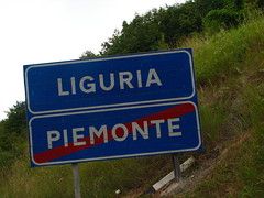 Leaving Piemonte, Entering Liguria, Italy