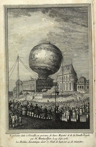 Experiencia en Versalles de Montgolfier 19-09-1783