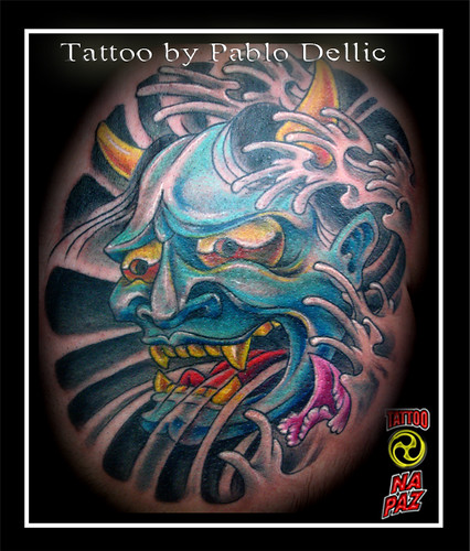 Oni Mask Tattoo. View Japanese Tattoo Styles below: Hannya Mask Tattoo 