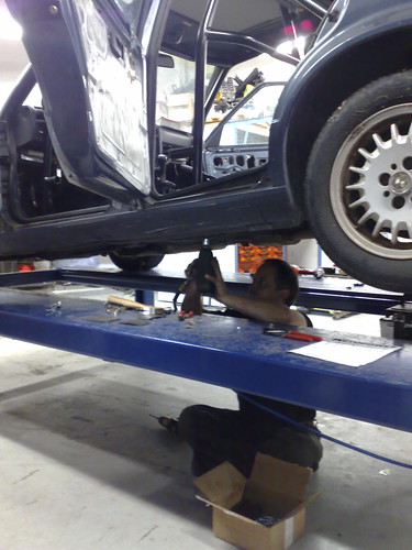 Drilling the roll cage mounts