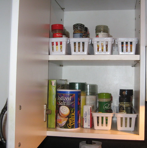 Newly Organized Spice Cabinet