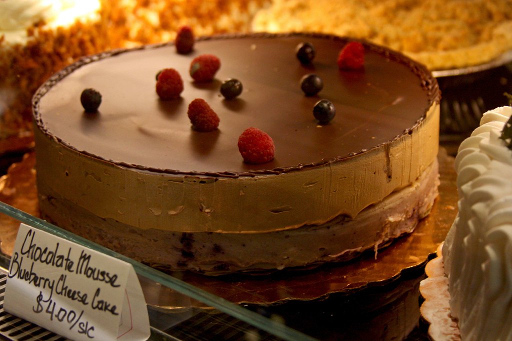 Chocolate Mousse Blueberry Cheesecake