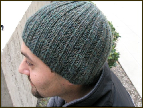Ribbed hat side view