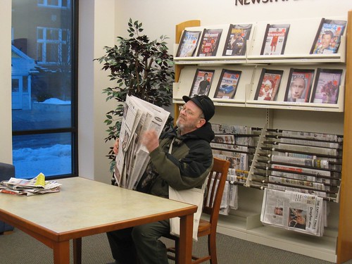Dad reading the paper