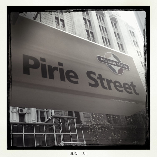 Pirie Street tram stop, Adelaide. Day 199/365.