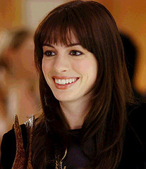 Anne Hathaway as Bambi-eyed Andy Sachs