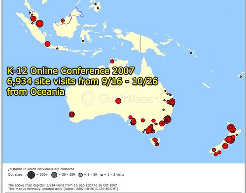 K12Online07 Site Visits from Oceania
