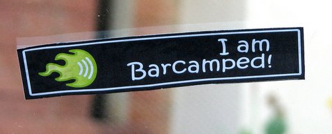 I am barcamped sticker 181107