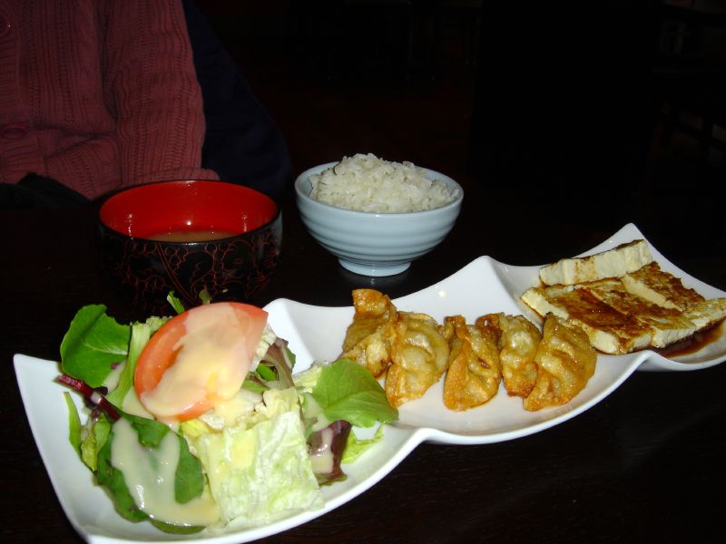 Lunch Special w/Gyoza and Ginger Teriyaki Tofu