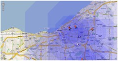 Screen shot of a Cleveland-area heat map from Localographer