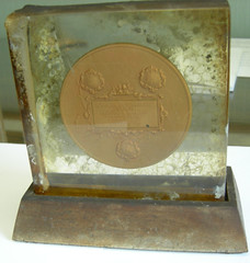 Carnegie Hero Medal in Lucite (reverse)