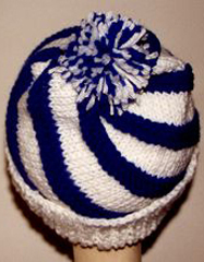 spiral knit hat